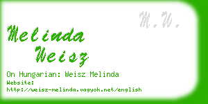 melinda weisz business card